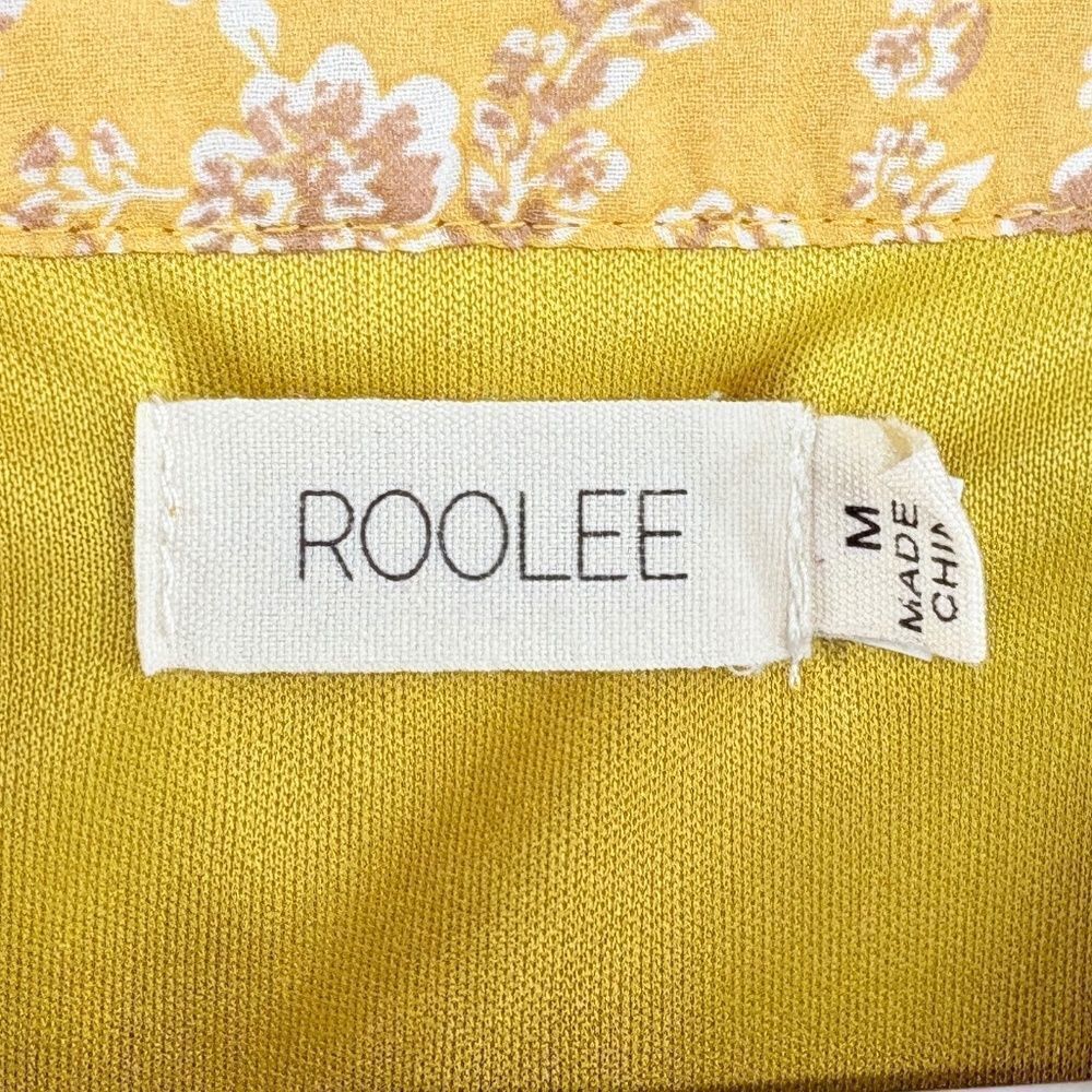 Rooley tiered floral short sleeve dress ruffle cottage core cinched waist sz M - Picture 11 of 11